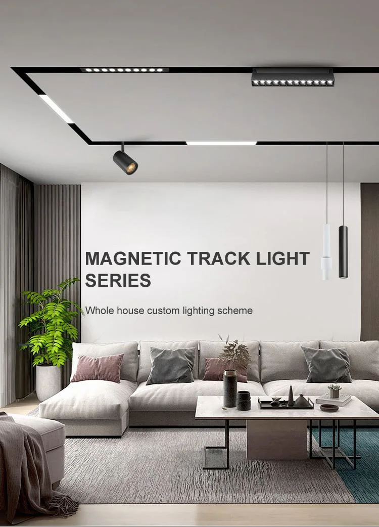 Factory Magnetic Suction Track for Home Commercial Office AC 220V DC 48V Magnetic Suction LED Track Light