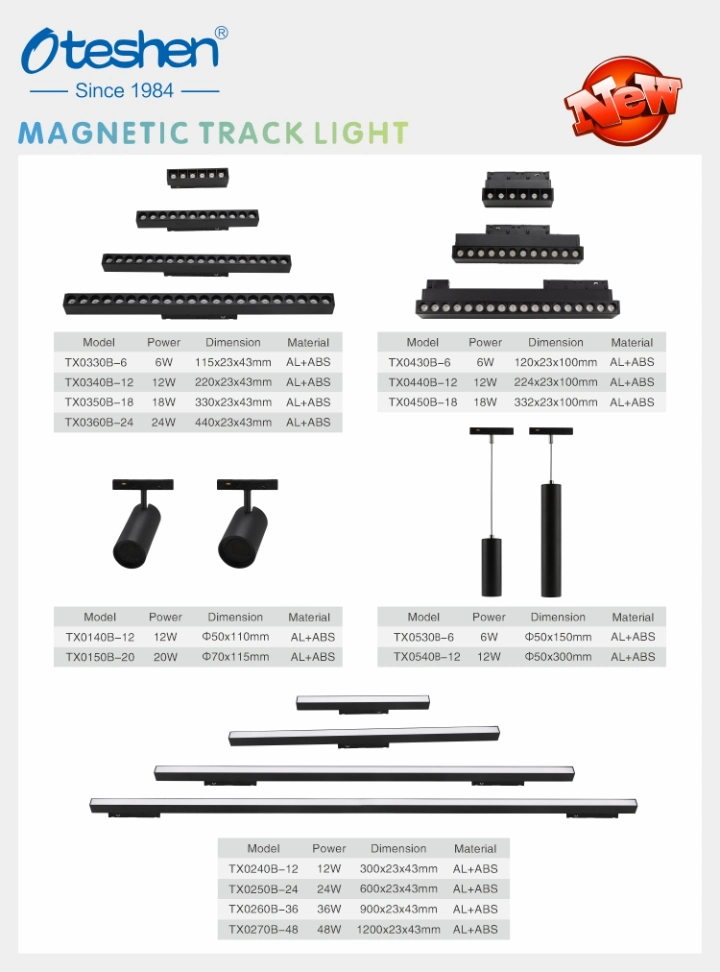 Hot Sale New Design LED Magnetic Track Light System