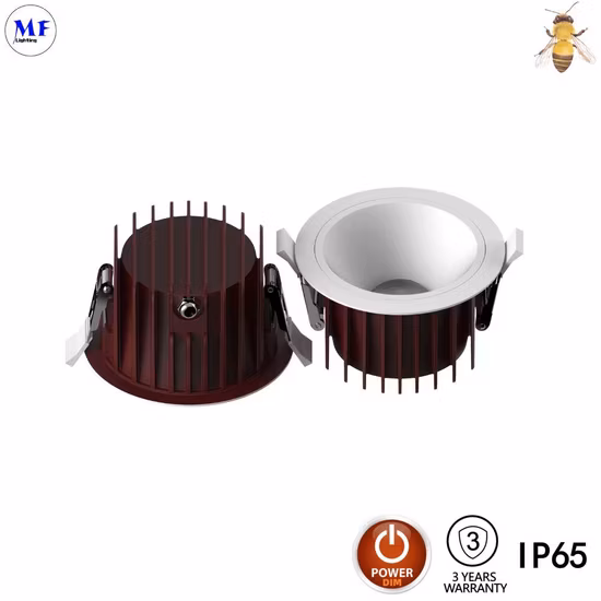 중단된 눈부심 방지 방수 욕실 통 IP65 LED 조명 아래로